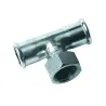 Té réduit mixte inox 316L Piquage BSP Femelle / à sertir Femelle