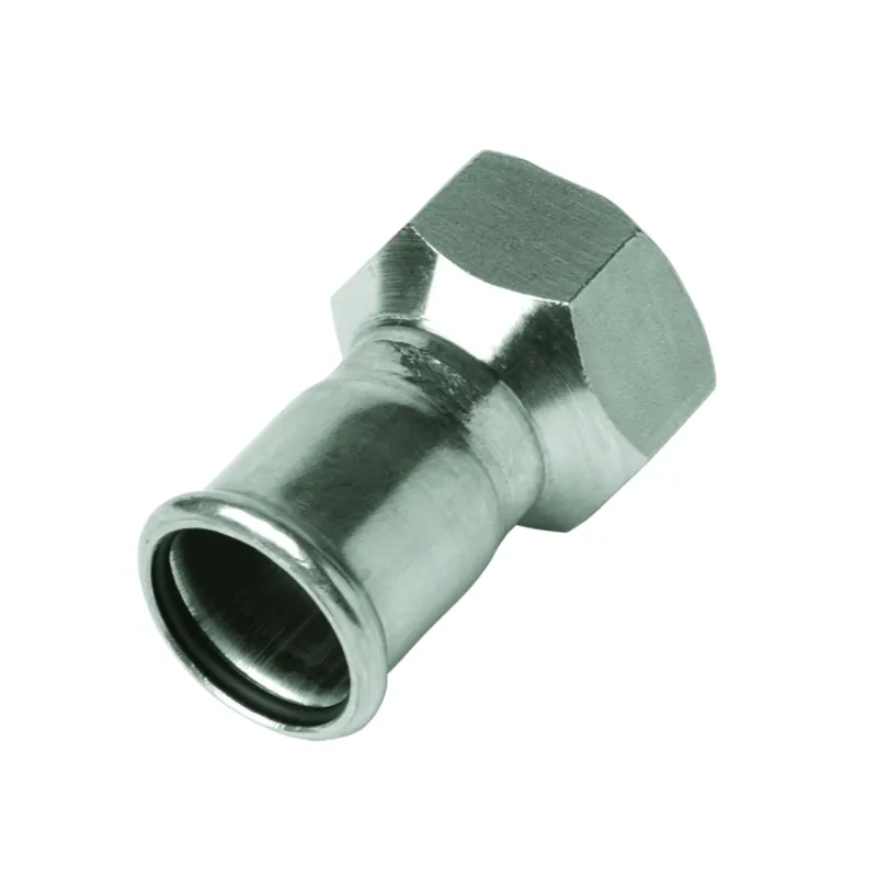 Raccord mixte inox 316L BSP Femelle / à sertir Femelle