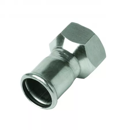 Raccord mixte inox 316L BSP Femelle / à sertir Femelle