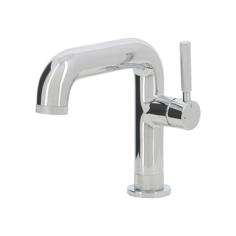 Mitigeur lavabo chromé bec long style industriel THEWA HAN15C