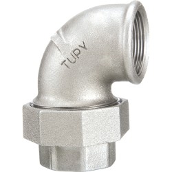 Raccord fonte malléable galvanisé fileté Coude union femelle à joint conique