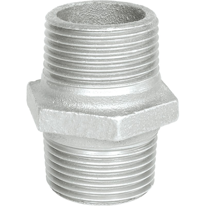 Raccord fonte malléable noire fileté Mamelon mâle filetage droite/gauche