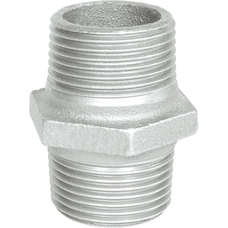 Raccord fonte malléable noire fileté Mamelon mâle filetage droite/gauche