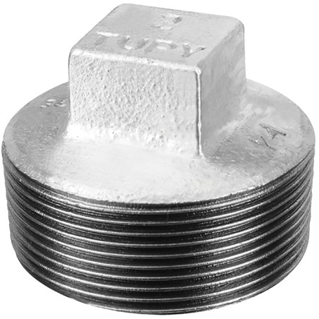 Raccord fonte malléable fileté Bouchon mâle sans bourrelet