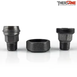 Raccord fonte malléable fileté Manchon union mâle à joint conique