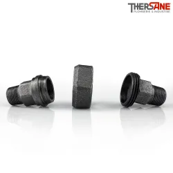 Raccord fonte malléable fileté Manchon union mâle à joint conique