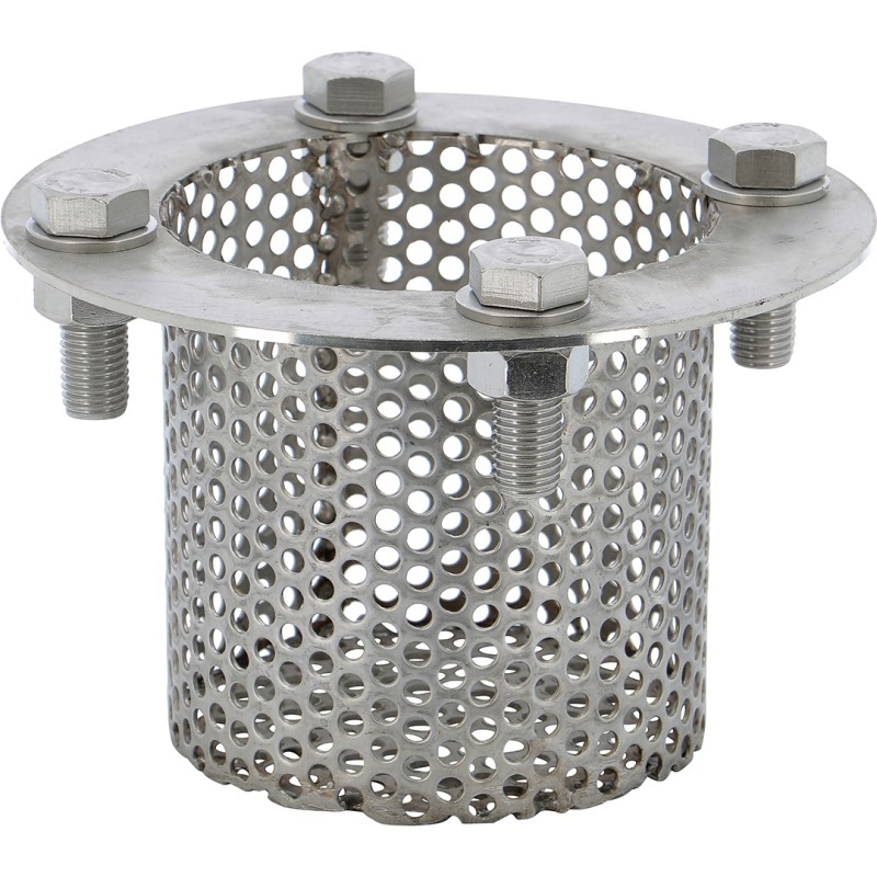 304L stainless steel strainer (ASTM A182) with PN10/16 flanges