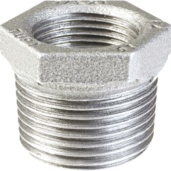 Raccord fonte malléable galvanisé fileté Manchon réduit mâle et femelle