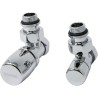 Chrome angle valve and elbow kit for multilayer pipes- ILHINA