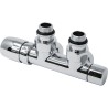Left-hand chrome angle valve set for copper pipes - ILHINA