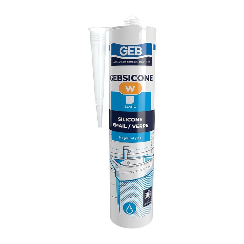 GEBSICONE W silicone sealant in a cartridge