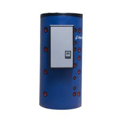 Primary storage tank with fixed heat exchanger and DHW production