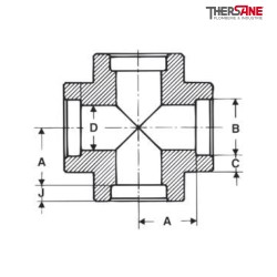 Plan Croix Série 3000 acier A105 à souder socket welding