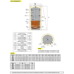 Plus range heating storage tank with tubular exchanger