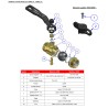 CW724R Serena black lever female lead-free brass ball valve