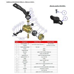 CW724R Serena lead-free ball valve with female drain, brass, black handle