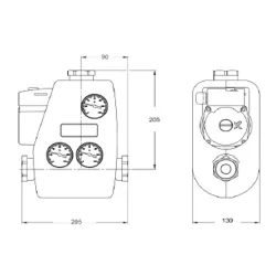 Dimension Kit complet THERMOVAR COMBI laiton + isolation 1"1/4