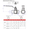 CW724R Serena lead-free ball valve, male female, brass, black handle