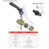 CW724R Serena lead-free ball valve, male female, brass, black handle