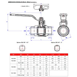 CW724R Serena brass male lead-free ball valve with black handle