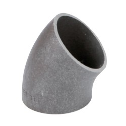 Coude 3D 45° sans soudure acier NF EN 10253-1 S235 (T10) noir