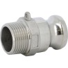 Stainless steel cam coupling with male F adapter