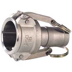 Stainless steel cam coupling, splined C-type