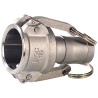 Stainless steel cam coupling, splined C-type