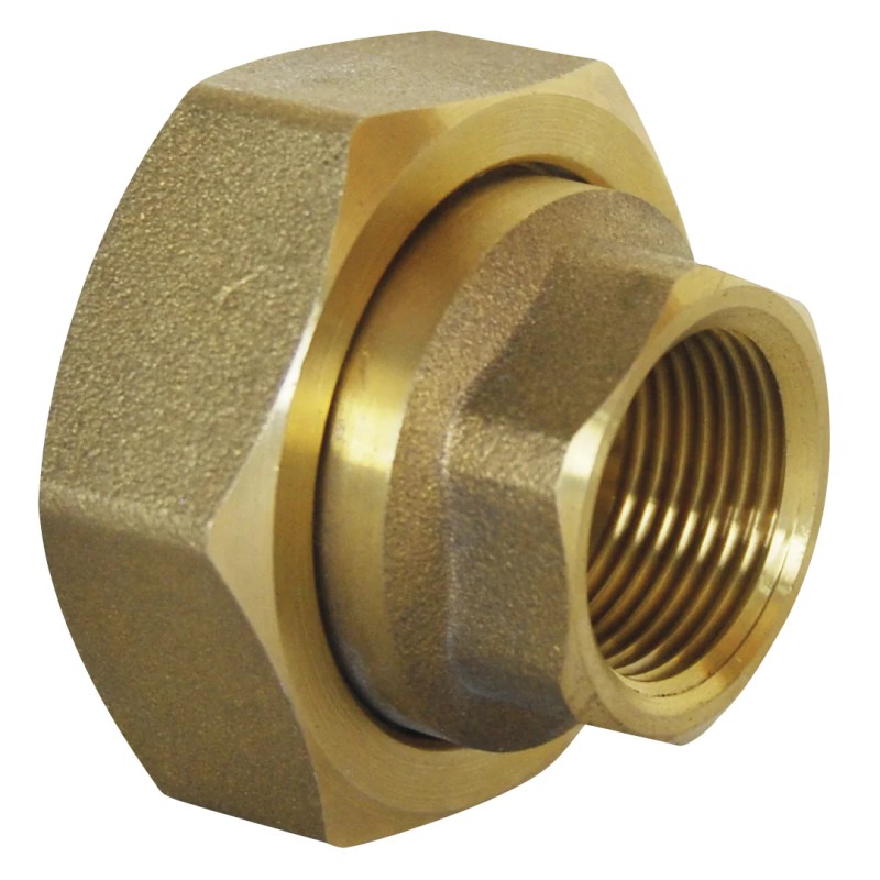 1-1/2" brass female threaded union fitting for a circulator
