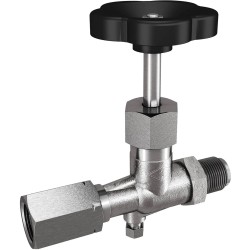 Robinet porte manomètre à pointeau BSP MF 1/2" inox