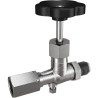 BSP MF 1/2" Needle Valve with Pressure Gauge