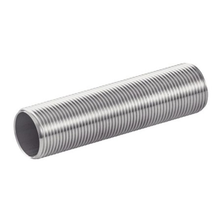 Bobine entièrement filetée inox 316L longueur 100mm BSPP cylindrique mâle – mâle PN20