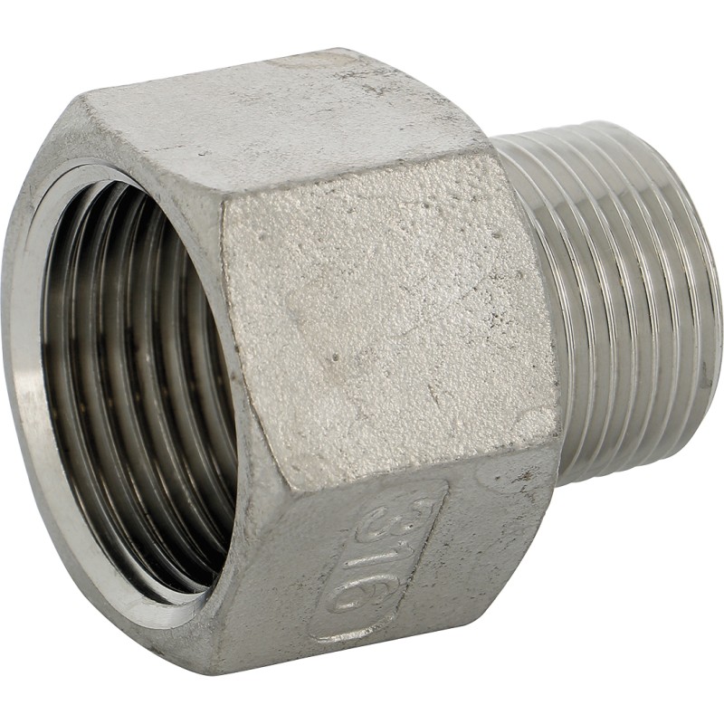 Raccord réduction femelle - mâle inox ASTM A351 CF8M