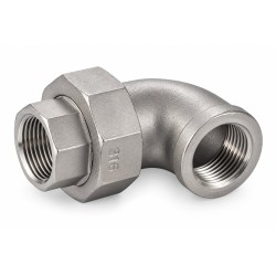 Coude union inox 316L femelle femelle PN20 moulé BSP Gaz Cylindrique