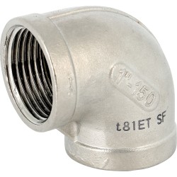 Coude inox à visser 90° femelle - femelle ASTM A351 CF8M
