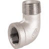 Coude inox à visser 90° mâle - femelle ASTM A351 CF8M
