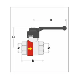 Schéma Vanne BALLSTOP chauffage avec clapet antithermosiphon