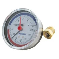 Manothermomètre sec D80 raccord laiton 1/2"