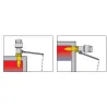 Schéma d'installation Régulateur de tirage pour chaudière à combustible solide laiton 3/4"