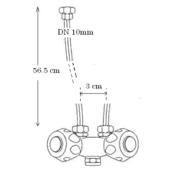 Schéma Mélangeur à écoulement libre sur évier pour chauffe eau sans pression