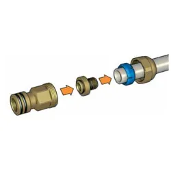 Schéma raccord pour Collecteur 1’’ Hydronic pour plancher chauffant