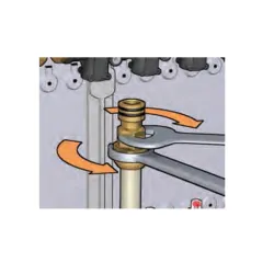 Schéma d'installation Adaptateur et clip pour dérivation du collecteur type HYDRONIC