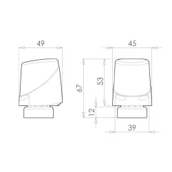 Schéma Tête électrothermique 230V avec indicateur de positionnement