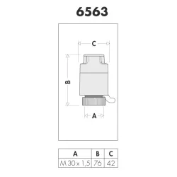 Schéma Tête électrothermique 230V avec ouverture manuelle possible