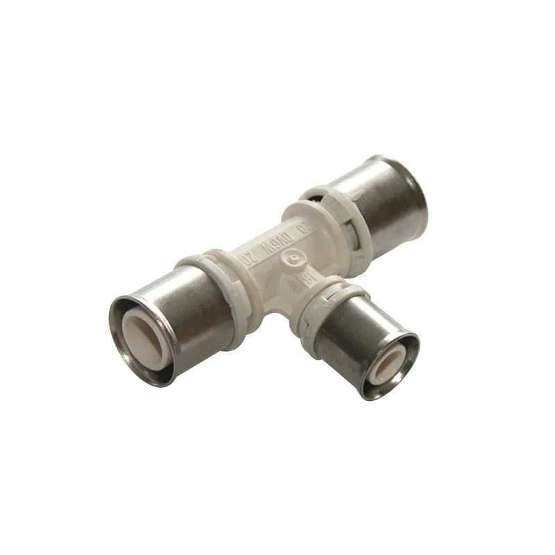 Raccord Té réduit  à sertir type radial pour tube multicouche
