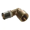 Raccord coude femelle 90 à sertir laiton de type radial pour tubes multicouches