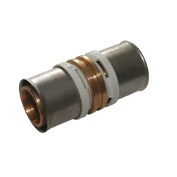 Raccord Manchon égal à sertir en laiton de type radial pour tubes multicouches Ø75