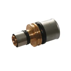 Raccord Manchon inégal à sertir en laiton de type radial pour tubes multicouches