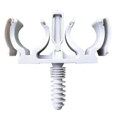 Collier de fixation double pour tube multicouche