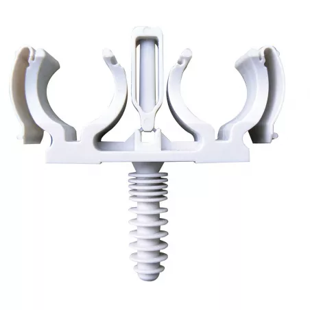 Collier de fixation double pour tube multicouche